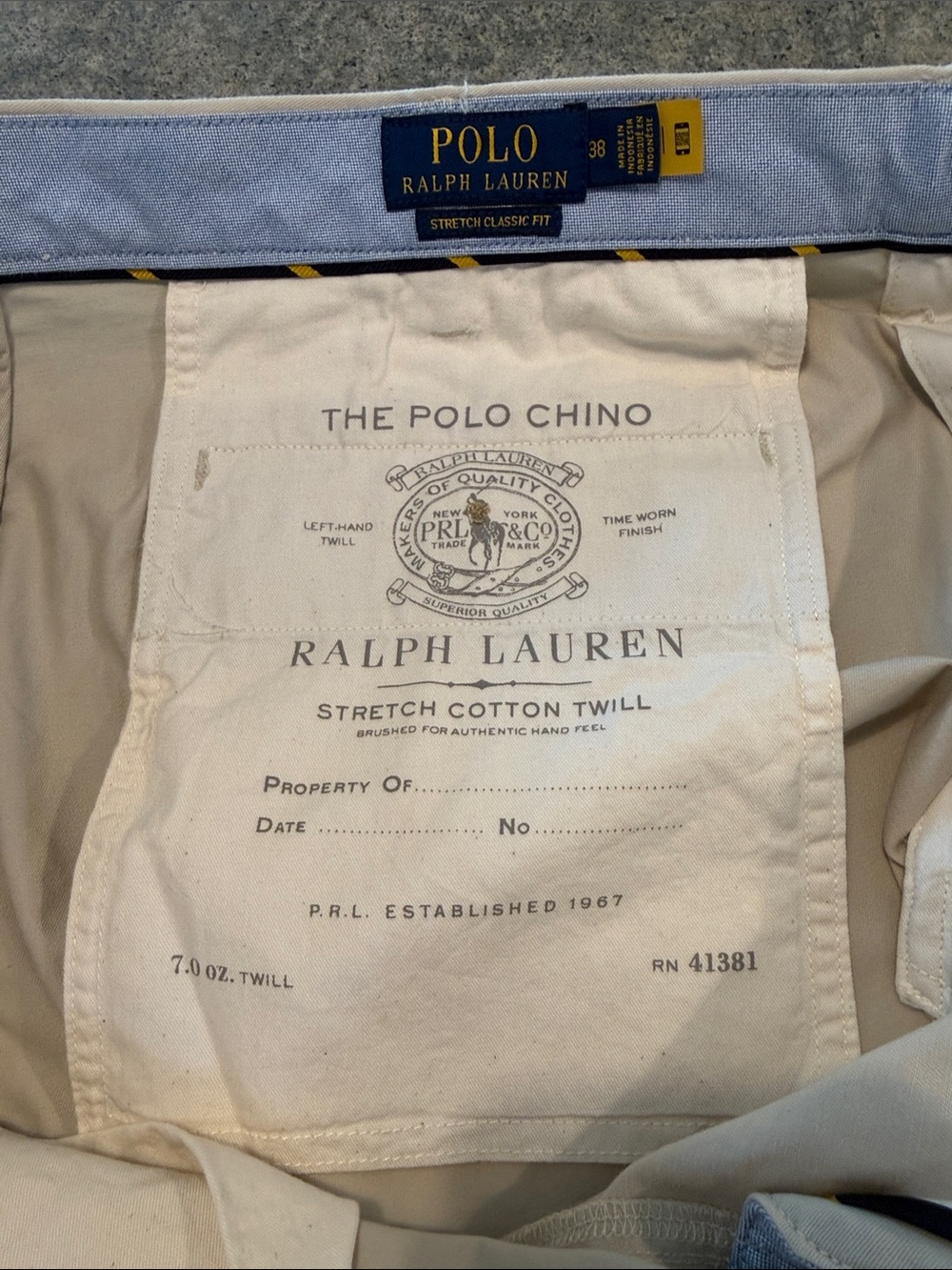 Polo by Ralph Lauren Men's Khaki Flat Front Chino Shorts - Picture 4 of 8